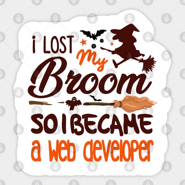 web developer halloween costume Sticker by Vortex.Merch